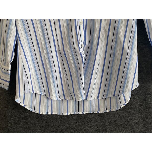 New York Co Stretch Blouse Stripe LS Button Front Women Large Lot of 2 - Picture 13 of 16